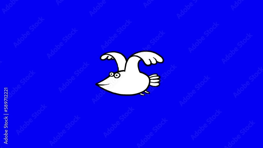 Flying black and white pigeon - loop on bluebox. Sweet bird good for any background and any use. Flying black and white pigeon - loop on bluebox. Sweet bird good for any background and any use.