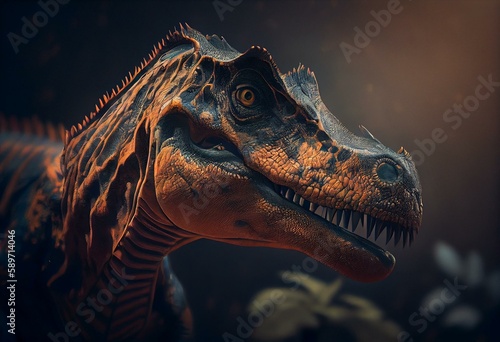 Dinosaur Ceratosaurus. Generative AI © Mason