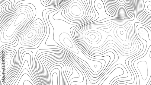 Topography map background. Vector geographic contour map. Topographic background and texture, Abstract lines background. Contour maps. Vector illustration. Abstract white topography vector background.