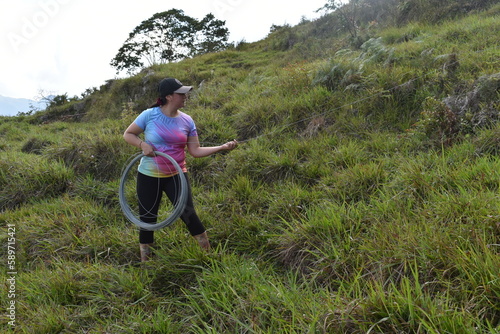 Peasant woman working in the field
