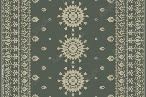 Floral seamless pattern. Vector indian decorative wallpaper. Batik indonesia. Colorful pattern with paisley and stylized flowers. Design for wrapping paper, cover, fabric, textile, wallpaper, curtains