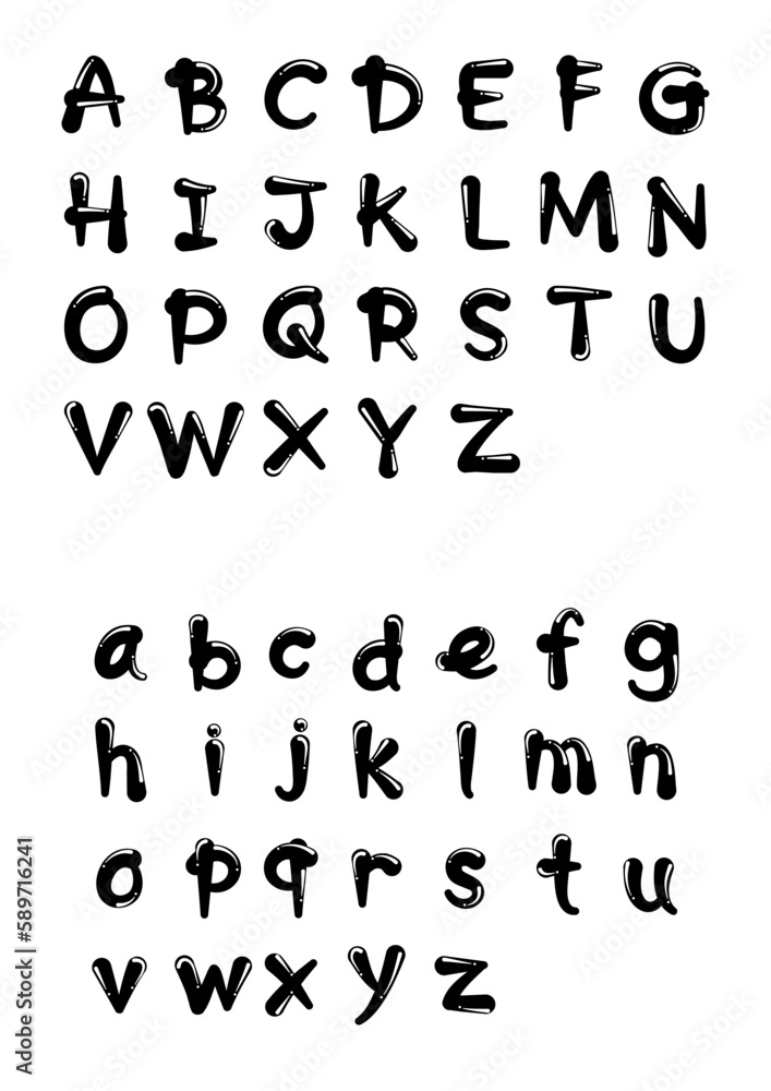 Alphabet Doodle handwriting vector set