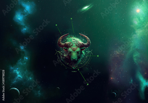 Tauro: "Earthy Beauty: An Intricate and Luxurious Illustration of Taurus Zodiac Sign"
Background