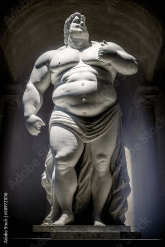 The Weight of Illness  Greek Statues with Obesity Disease  GENERATIVE AI  Fat Staties
