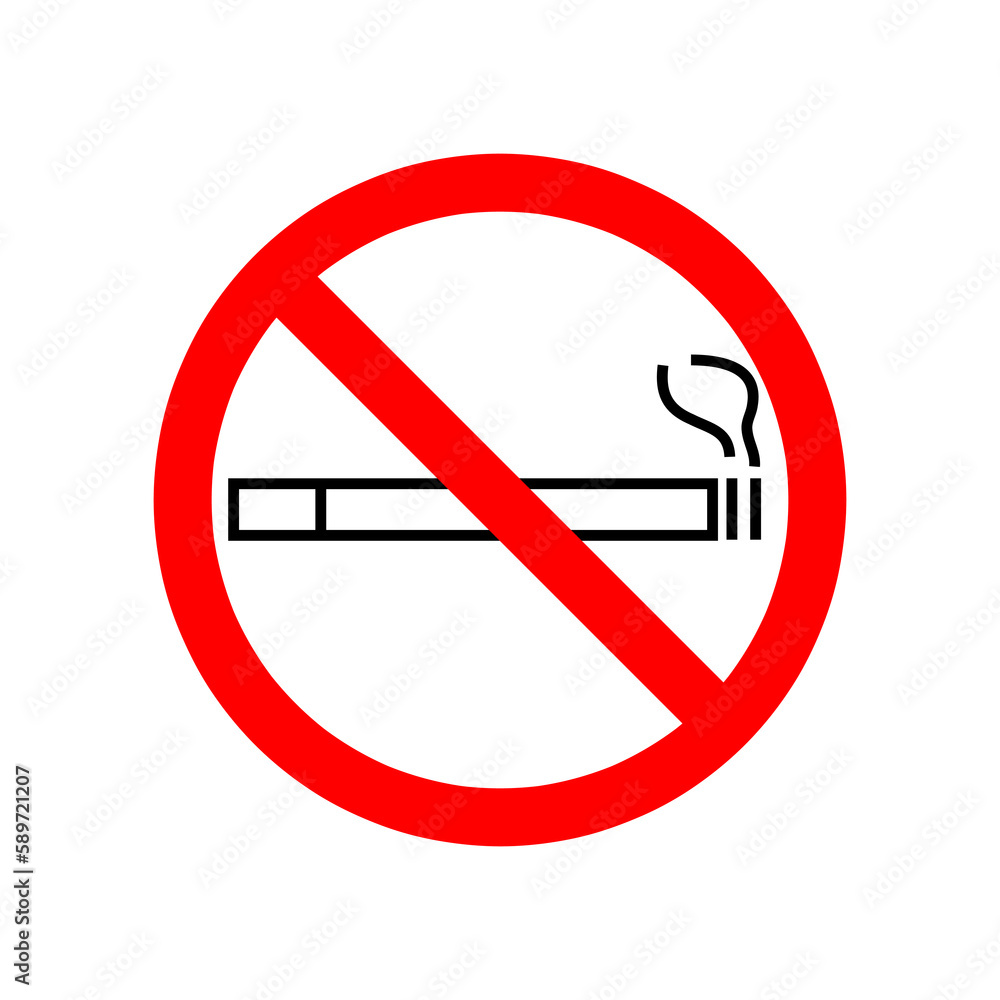 No Smoke icon illustration on white background..eps No Smoke icon illustration on white background..eps