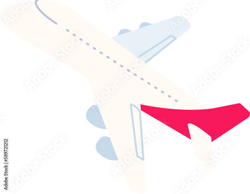 Airplane Flight Travel Trip Plan Tourism Vehicle Transportation Flat