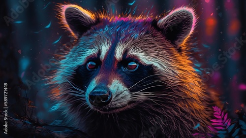 The Psychedelic Raccoon © Trevor