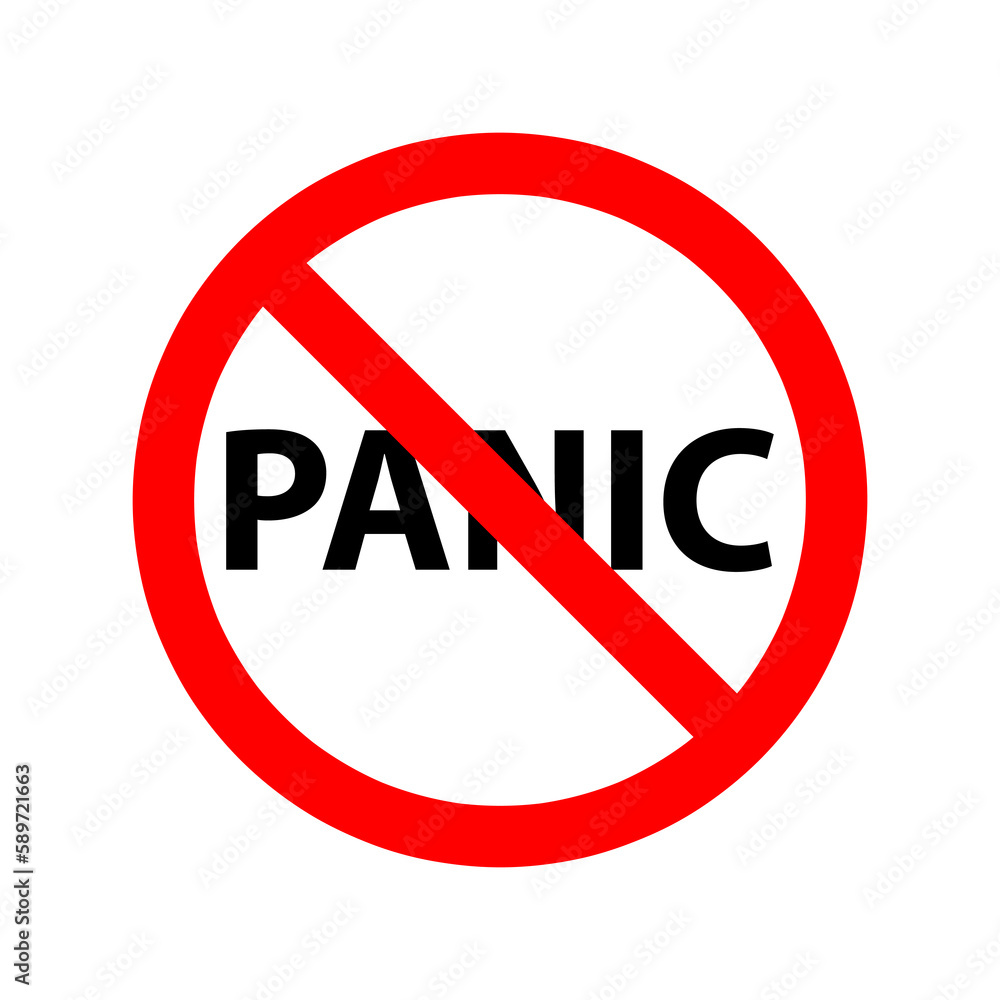 don't panic symbol illustration vector on white background..eps don't panic symbol illustration vector on white background..eps