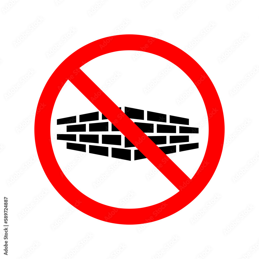 Construction ban icon. Vector illustration. Forbidden sign on white background..eps Construction ban icon. Vector illustration. Forbidden sign on white background..eps