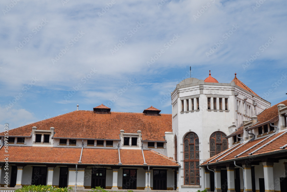 The Old station of Semarang Central Java Semarang, Lawang Sewu. The photo is suitable to use for travel destination, holiday poster and travel content media. The Old station of Semarang Central Java Semarang, Lawang Sewu. The photo is suitable to use for travel destination, holiday poster and travel content media.