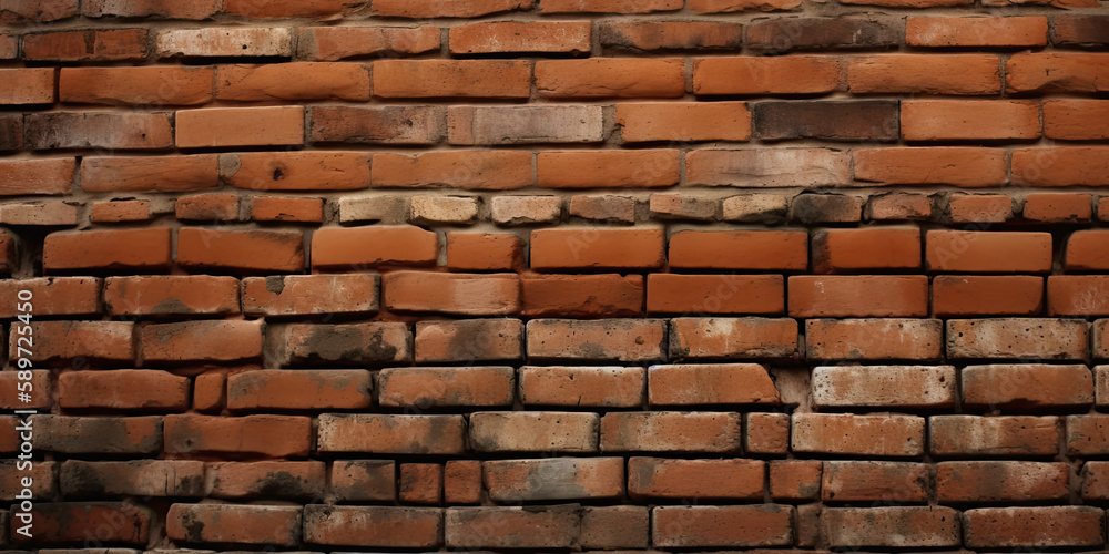 Obraz premium Brick wall bricks texture background, generated AI, generated, AI