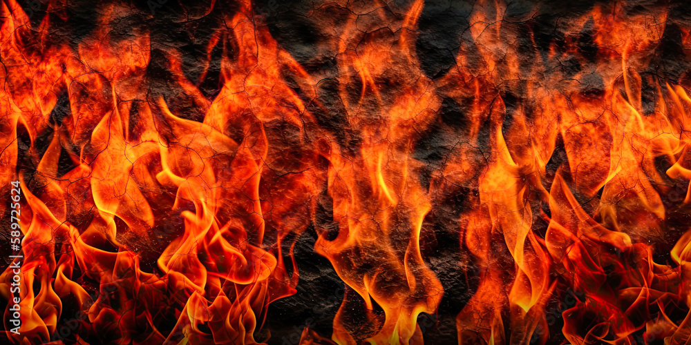 Fire flames hot heat texture background, generated AI, generated, AI Fire flames hot heat texture background, generated AI, generated, AI