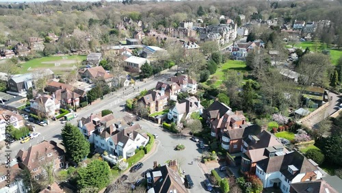 Large houses Golders Green London UK drone aerial view photo