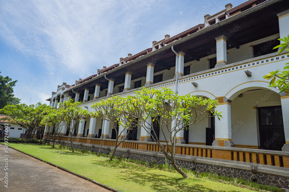 The Old station of Semarang Central Java Semarang, Lawang Sewu. The photo is suitable to use for travel destination, holiday poster and travel content media.