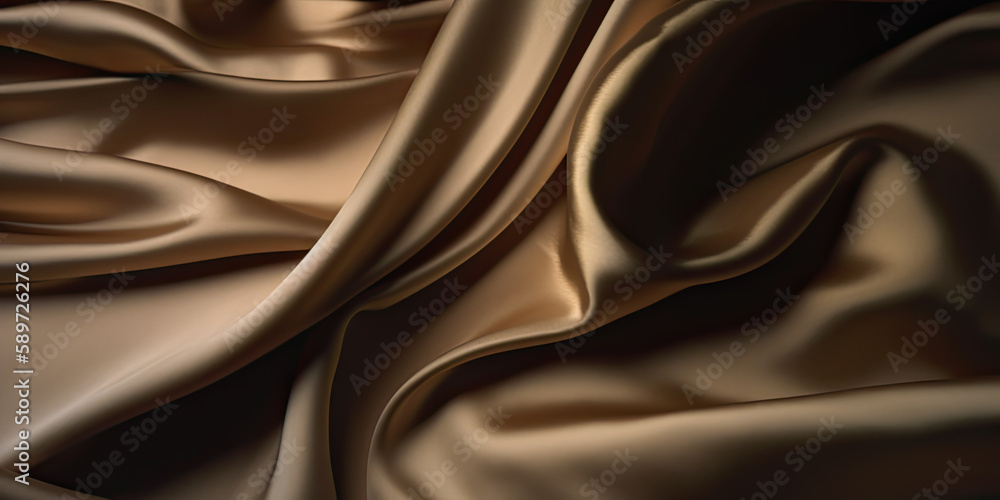 Obraz premium Silk sheets texture gold background, generated AI, generated, AI