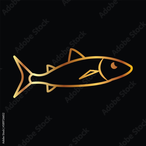 gold fish, icon, vector, template, design, style, trendy, collection © waniperih