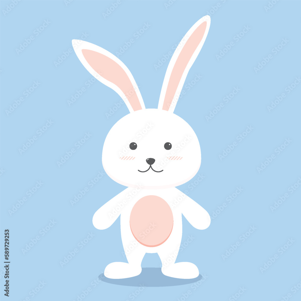 Happy Easter Bunny. Rabbit character. illustrator vector Happy Easter Bunny. Rabbit character. illustrator vector