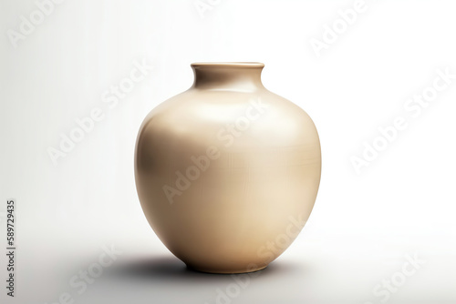 ceramic vase, isolated on a white background. generative AI