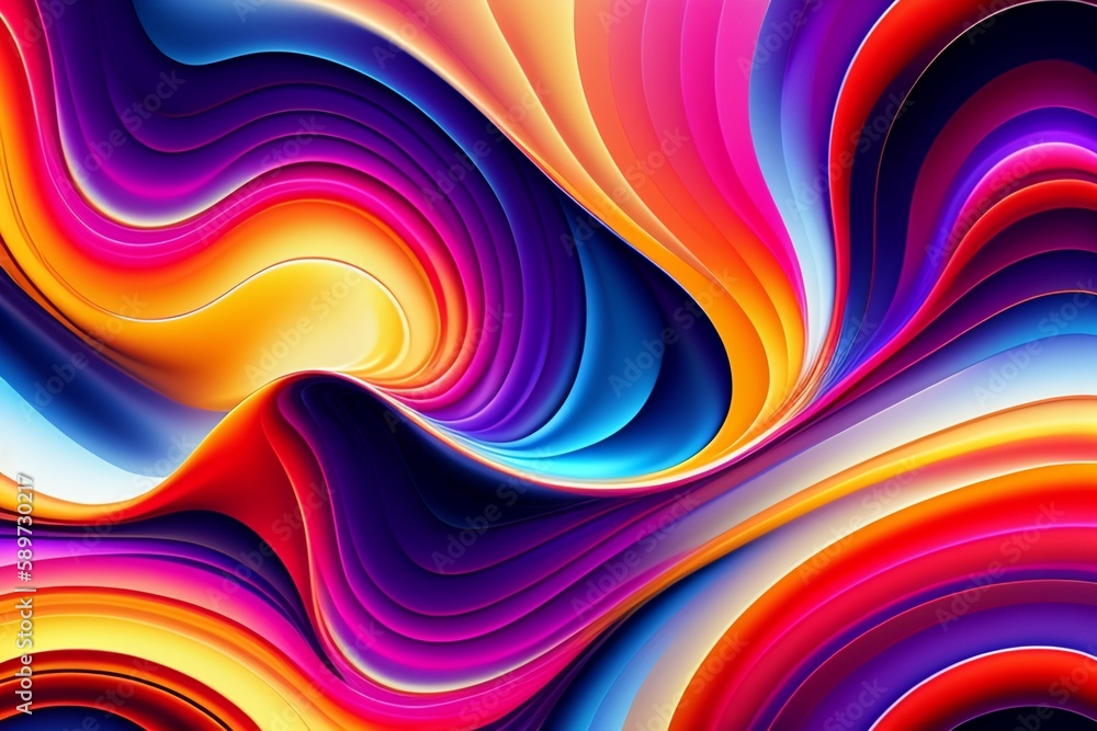 Fototapeta premium Abstract wavy wallpaper texture, generative AI