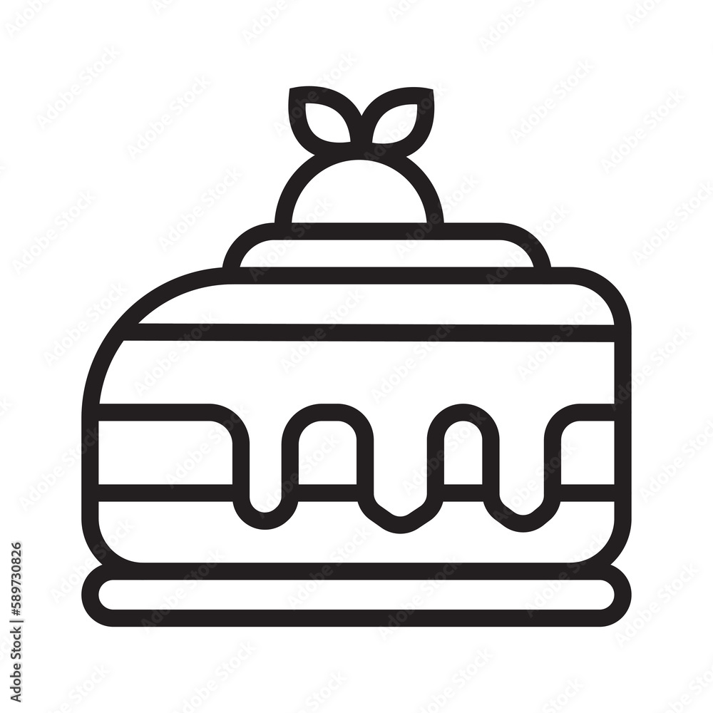 Tart cake icon illustration with transparent background Tart cake icon illustration with transparent background