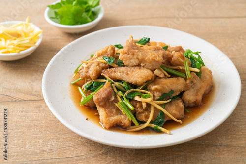 Stir Fried Fish with Chinese Celery