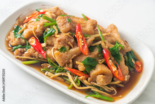 Stir Fried Fish with Chinese Celery