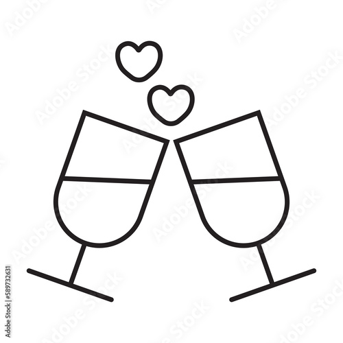 Cheers drink icon illustration with transparent background © Riana Cableme