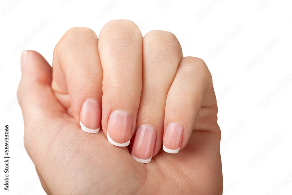 Beautiful woman's nails with beautiful french manicure Beautiful woman's nails with beautiful french manicure