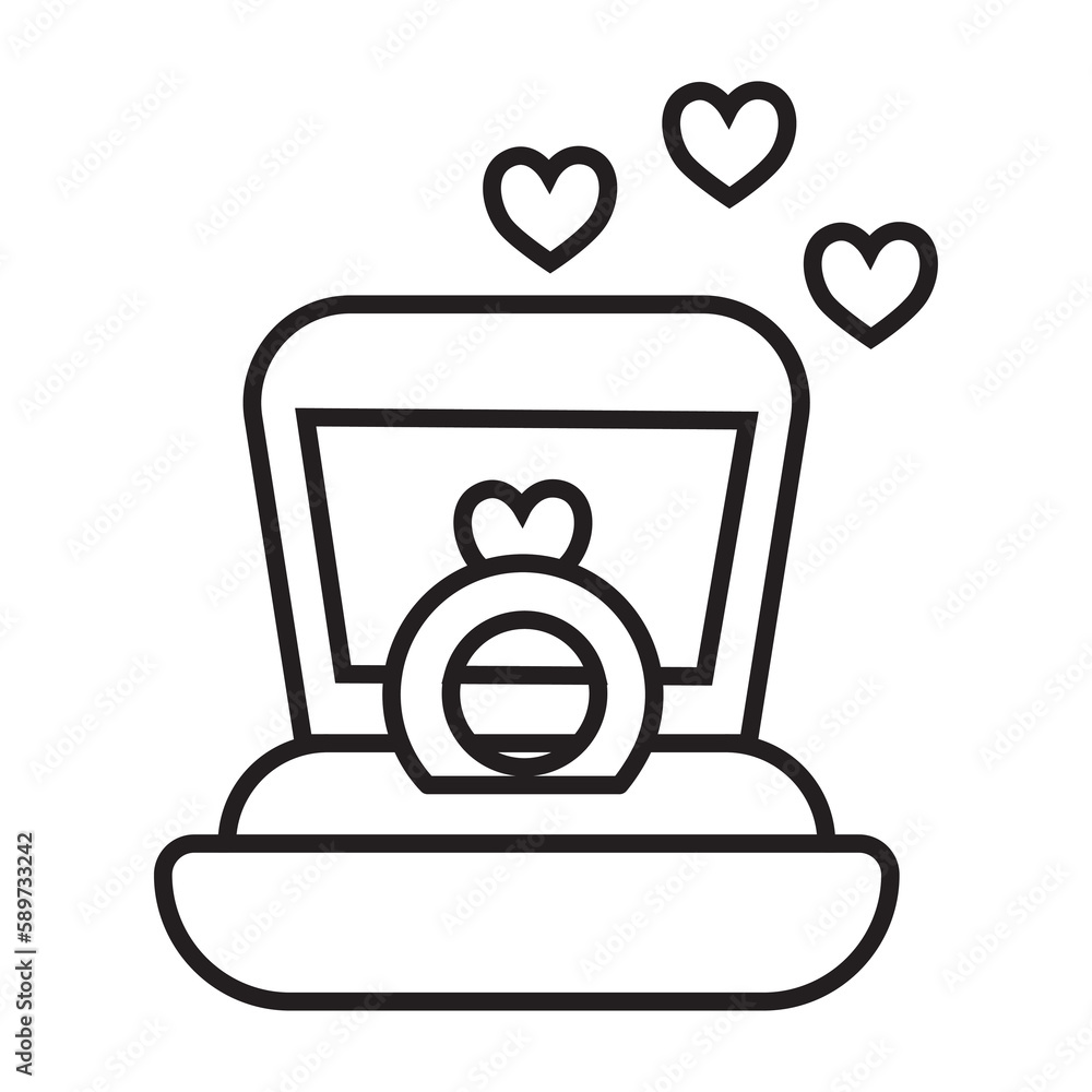 Wedding ring icon illustration with transparent background Wedding ring icon illustration with transparent background