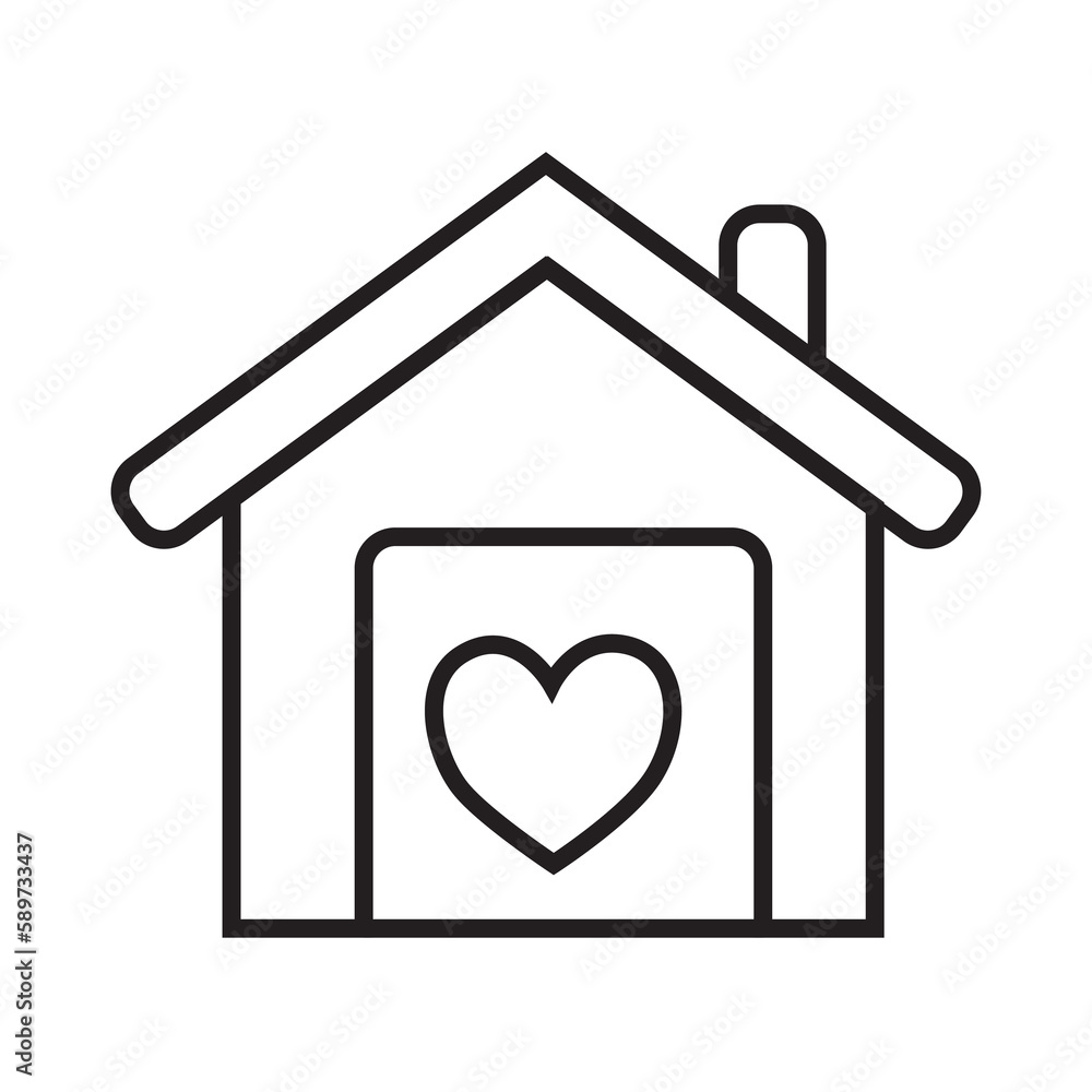 House icon illustration with transparent background House icon illustration with transparent background