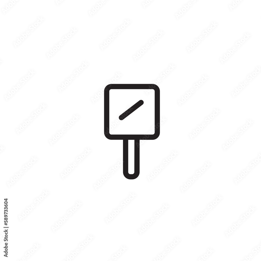 Spa Hand Mirror Outline Icon Spa Hand Mirror Outline Icon