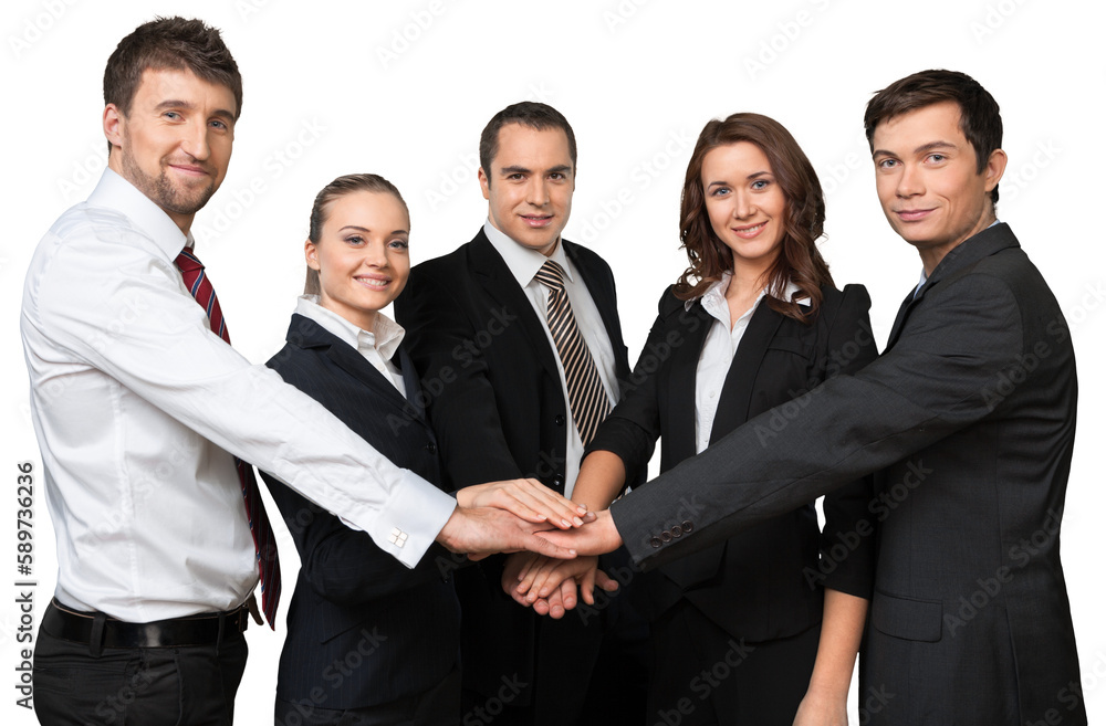 Confident Business team isolated on white background Confident Business team isolated on white background