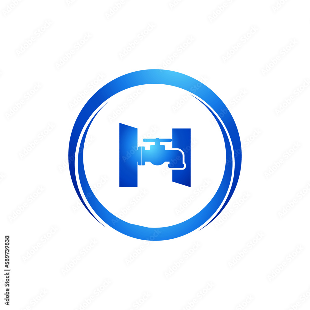 Logo plumbing initial Logo plumbing initial