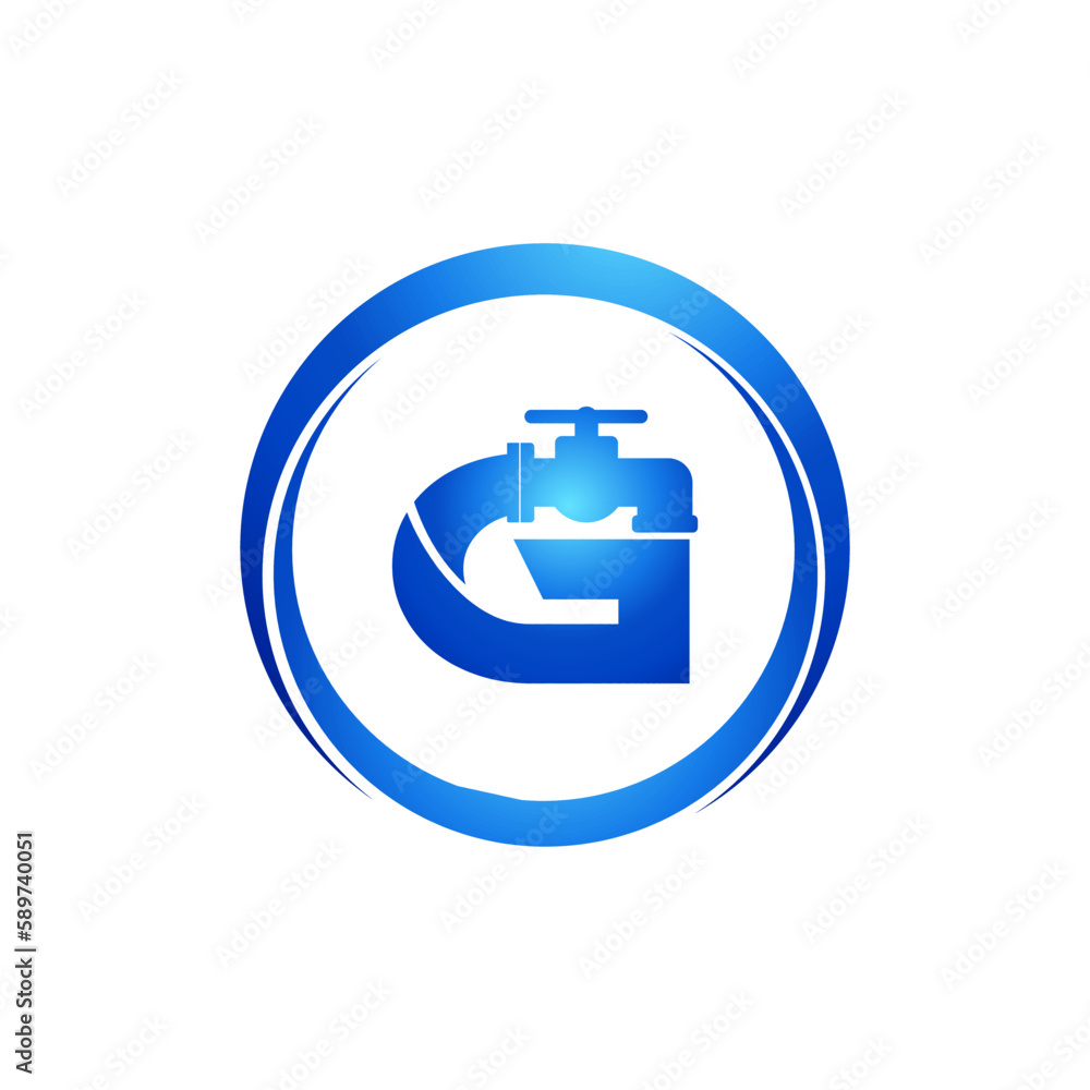 Logo plumbing initial Logo plumbing initial