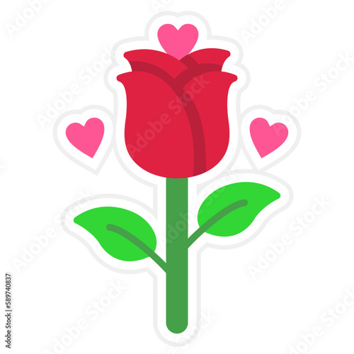 Rose Sticker Icon