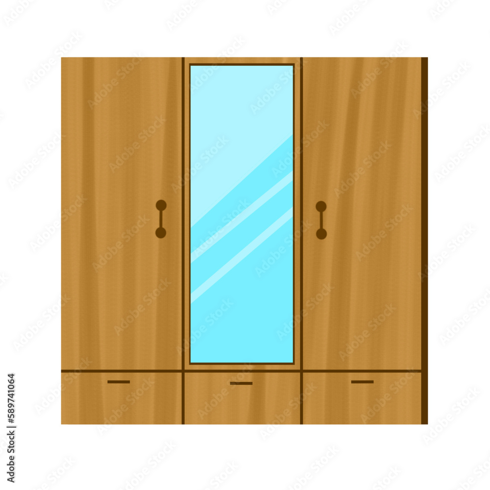 wooden cupboard illustration wooden cupboard illustration