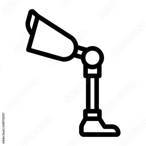 prosthetic leg line icon