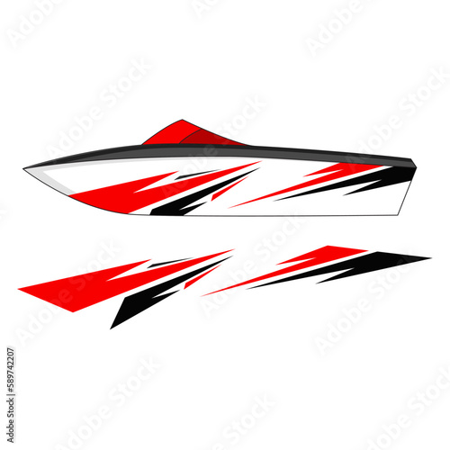 yacht and sailboat ship wrapping sticker vector design