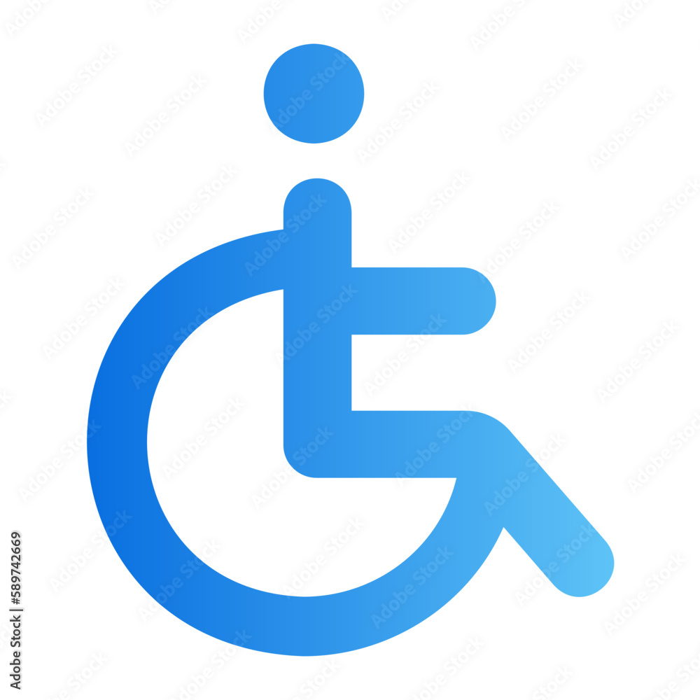 wheelchair gradient icon wheelchair gradient icon