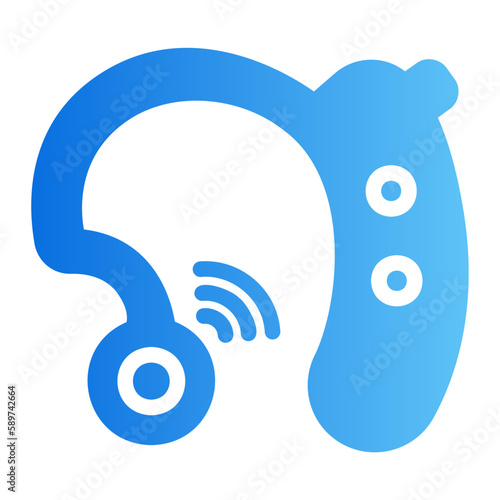 hearing aid gradient icon