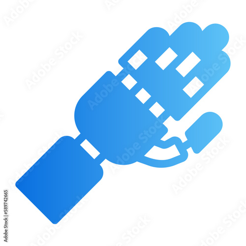 prosthetic hand gradient icon