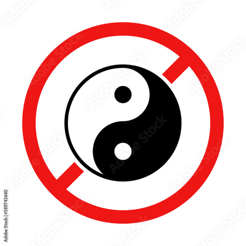 No Yin Yang Sign on White Background