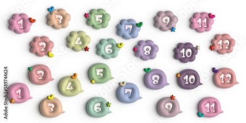 数字吹き出しセット