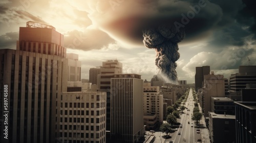 The detonation of a nuclear bomb within the city. A catastrophic World War 3. Generative AI