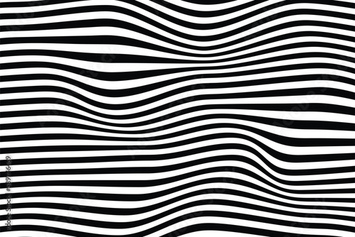 abstract seamless monochrome diagonal black wave line pattern design. © Aminul