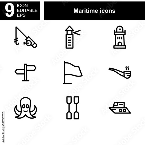 maritime icon or logo isolated sign symbol vector illustration - Collection of high quality black style vector icons 