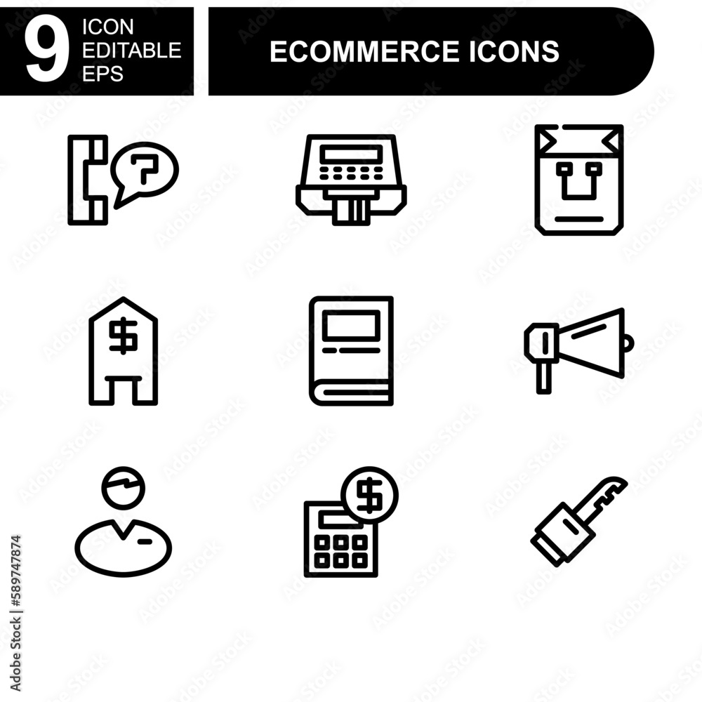 online shopping and ecommerce icon or logo isolated sign symbol vector illustration - Collection of high quality black style vector icons
online shopping and ecommerce icon or logo isolated sign symbol vector illustration - Collection of high quality black style vector icons