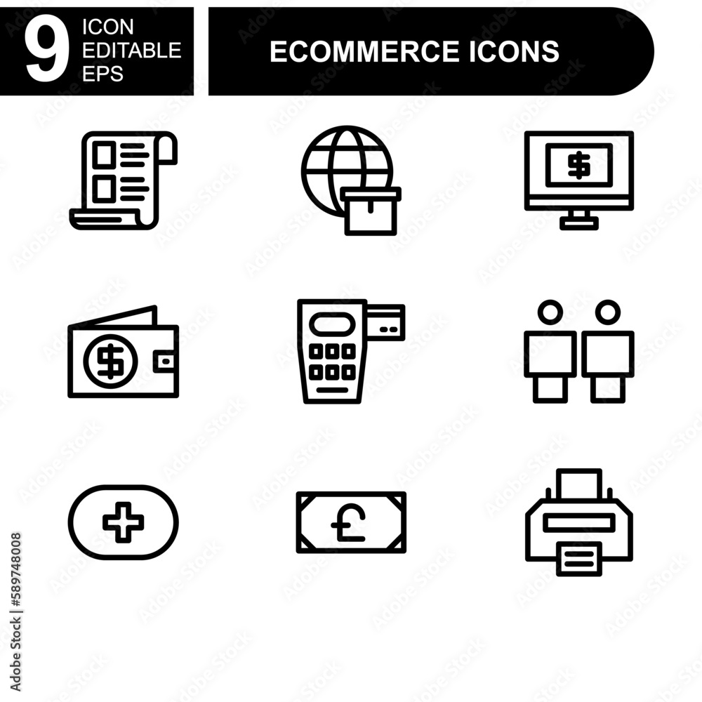 online shopping and ecommerce icon or logo isolated sign symbol vector illustration - Collection of high quality black style vector icons
online shopping and ecommerce icon or logo isolated sign symbol vector illustration - Collection of high quality black style vector icons