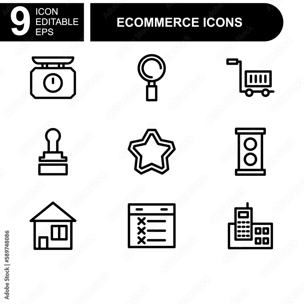 online shopping and ecommerce icon or logo isolated sign symbol vector illustration - Collection of high quality black style vector icons
online shopping and ecommerce icon or logo isolated sign symbol vector illustration - Collection of high quality black style vector icons