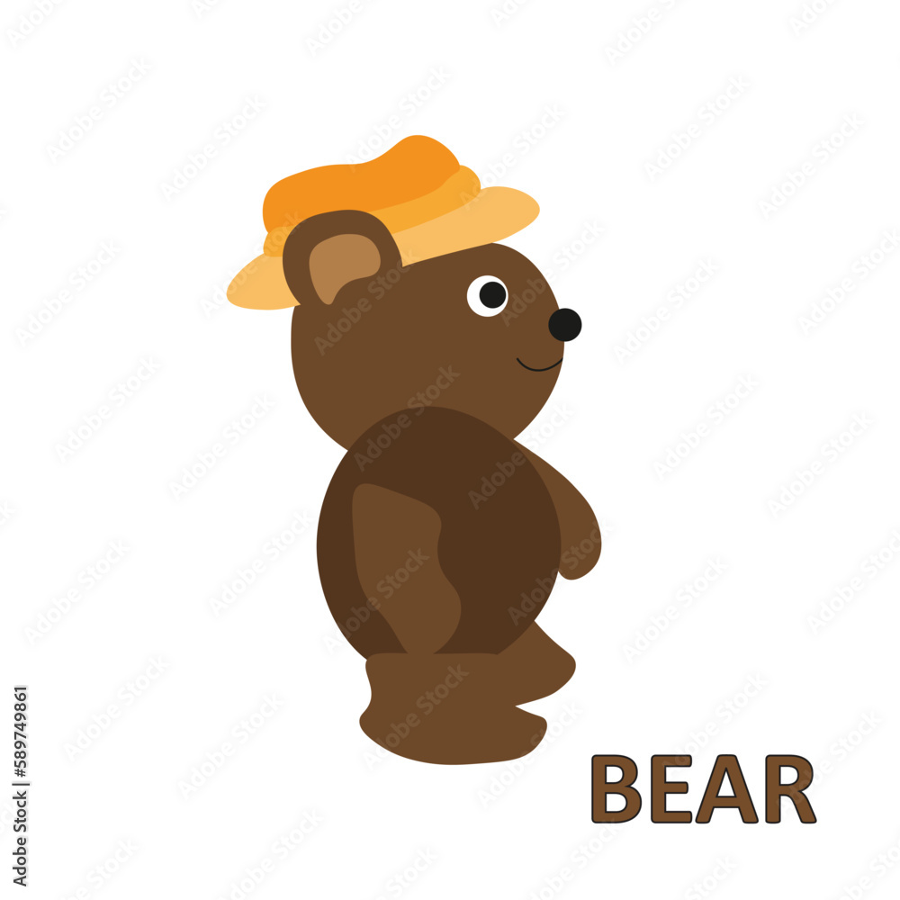 Fototapeta premium Bear. Plush soft toy. Bear toy for children.Vector